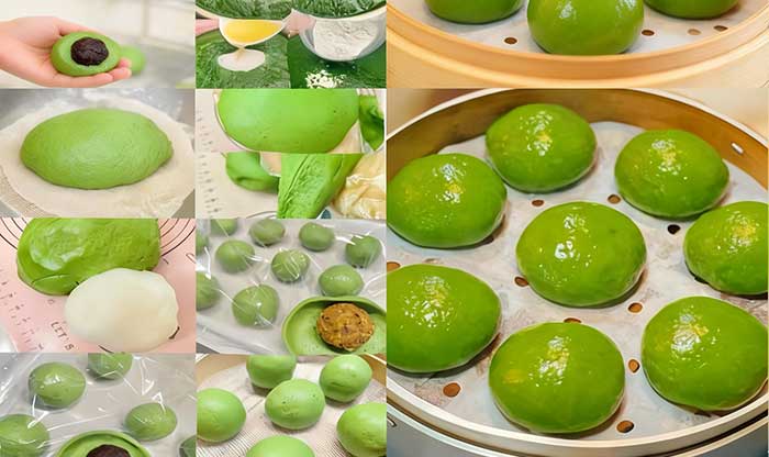 Making Qingtuan for Qingming Festival